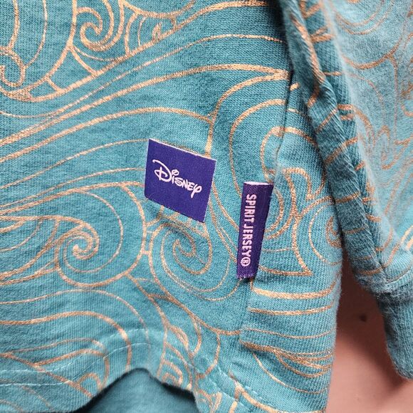 Disney Treasure Spirit Jersey Inaugural Sailing Adult Size Small Teal Gold - Picture 3 of 13